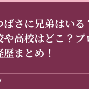 木津つばさに兄弟はいる？出身中学校や高校はどこ？プロフィールと経歴まとめ！　